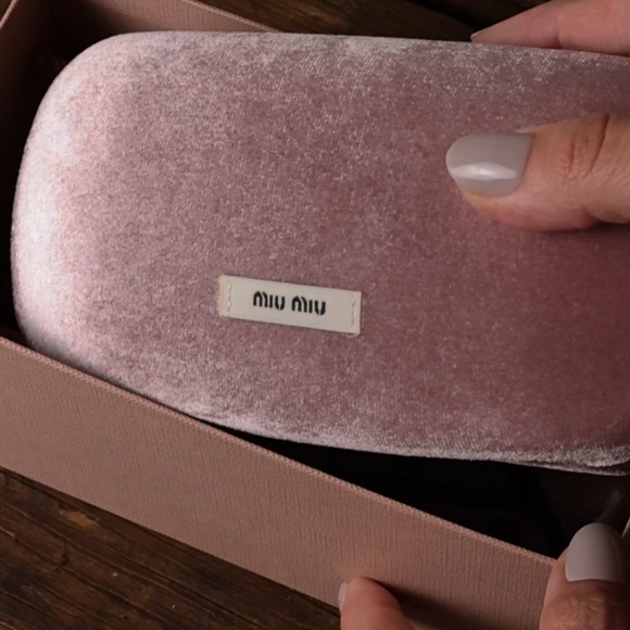 Miu Miu Blush Velvet Wristlet